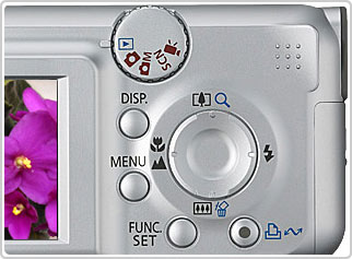 Câmera digital Canon PowerShot A460 - Costas - Cortesia Canon, editada pelo Câmera versus Câmera