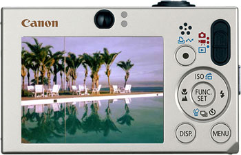 Câmera digital Canon PowerShot SD1000 - Cortesia Canon, editada pelo Câmera versus Câmera