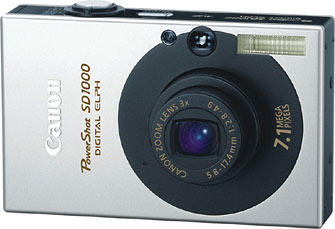 Câmera digital Canon PowerShot SD1000 - Cortesia Canon, editada pelo Câmera versus Câmera
