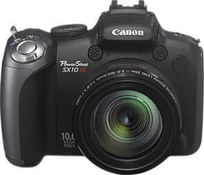 Câmera digital Canon PowerShot SX10 IS - Cortesia Canon, editada pelo Câmera versus Câmera