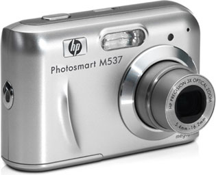 Câmera digital HP Photosmart M537 - Cortesia da HP, editada pelo Câmera versus Câmera