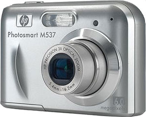 Câmera digital HP Photosmart M537 - Cortesia da HP, editada pelo Câmera versus Câmera