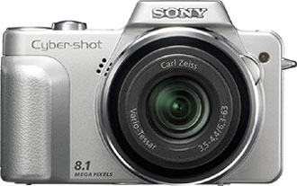 Câmera digital Sony Cyber-shot DSC-H3 - Cortesia Sony, editada pelo Câmera versus Câmera