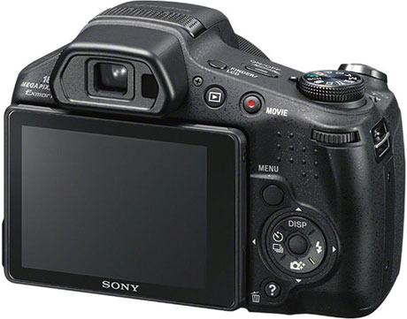 Câmera digital Sony Cyber-shot DSC-HX200V - Diagonal, Costas