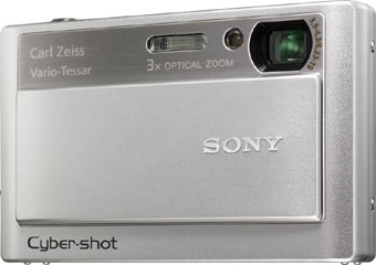 Câmera digital Sony Cyber-shot DSC-T20 - Cortesia Sony, editada pelo Câmera versus Câmera