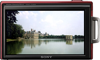 Cmera digital Sony Cyber-shot DSC-T300 - Vermelha - Cortesia Sony, editada pelo Câmera versus Câmera