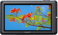 Máquina digital Sony Cyber-shot DSC-TX7 - Costas - Cortesia da Sony, edição Câmera versus Câmera