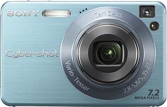 Câmera digital Sony Cyber-shot DSC-W120 - Cortesia Sony, editada pelo Câmera versus Câmera
