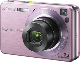 Câmera digital Sony Cyber-shot DSC-W120 - Cortesia Sony, editada pelo Câmera versus Câmera