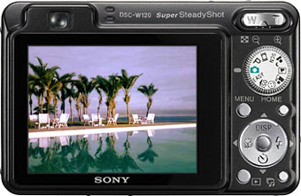 Câmera digital Sony Cyber-shot DSC-W125 - Cortesia Sony, editada pelo Câmera versus Câmera