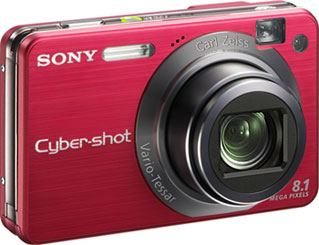 Câmera digital Sony Cyber-shot DSC-W150 - Cortesia Sony, editada pelo Câmera versus Câmera