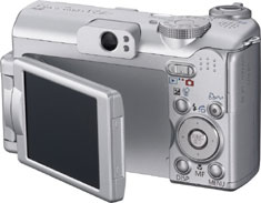 Máquina digital Canon PowerShot A630 - Costas - Cortesia da Canon, editada pelo Câmera versus Câmera