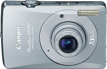 Câmera digital Canon PowerShot SD750 - Cortesia Canon, editada pelo Câmera versus Câmera