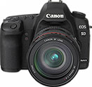 Máquina digital Canon EOS 5D Mark II com lente opcional