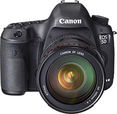 Máquina digital Canon EOS 5D Mark III com lente opcional - Foto editada pelo Câmera versus Câmera