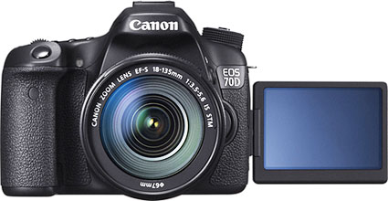 Máquina digital Canon EOS 70D com lente opcional - Foto editada pelo Câmera versus Câmera