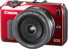 Máquina digital Canon EOS M com lente opcional - Foto editada pelo Câmera versus Câmera