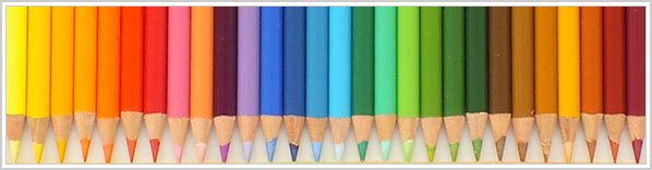 Lápis de diversas cores testam o colorido reproduzido com o Bal. do Branco manual
