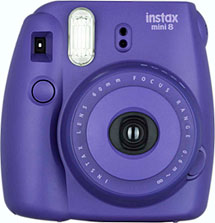 Máquina digital Fujifilm Instax Mini 8 - Foto editada pelo Câmera versus Câmera - Cor Uva