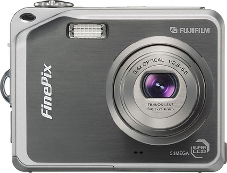 Câmera digital Fujifilm FinePix V10 - Prata, Frente
