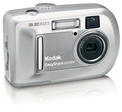 Máquina digital Kodak EasyShare  CX7300 - Costas - Cortesia da Canon, editada pelo Câmera versus Câmera