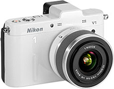 Máquina digital Nikon 1 V1 com lente opcional - Foto editada pelo Câmera versus Câmera
