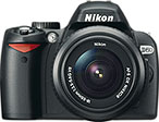 Máquina digital Nikon D60 com lente opcional