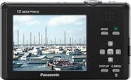 Máquina digital Panasonic Lumix DMC-FP1 - Costas - Cortesia da Panasonic, editada pelo Câmera versus Câmera