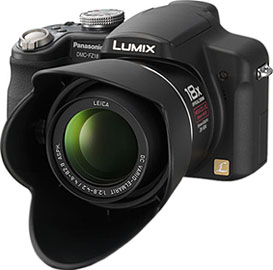 Câmera digital Panasonic Lumix DMC-FZ18 - Equipada com Pára-Sol