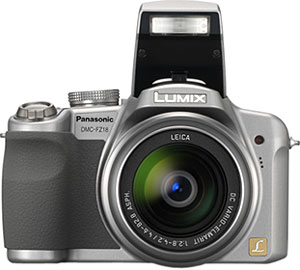 Câmera digital Panasonic Lumix DMC-FZ18 - Prata, Flash Pop-Up Erguido