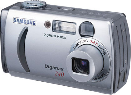Câmera digital Samsung Digimax 240 - Diagonal, Frente