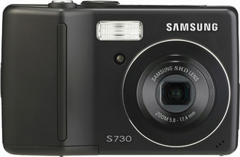 Câmera digital Samsung S730 - Cortesia da Samsung, editada pelo Câmera versus Câmera