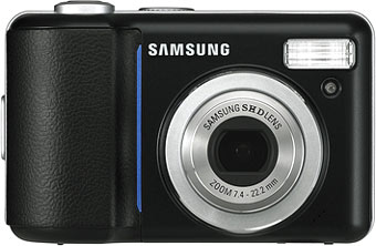 Câmera digital Samsung Digimax S800 - Cortesia da Samsung, editada pelo Câmera versus Câmera