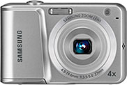 Máquina digital Samsung ES25 - Frente - Cortesia da Samsung, editada pelo Câmera versus Câmera