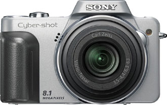 Câmera digital Sony Cyber-shot DSC-H10 - Prata, Frente