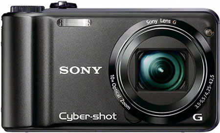 Câmera digital Sony Cyber-shot DSC-H55 - Preta, Frente