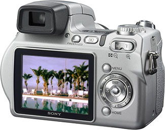 Câmera digital Sony Cyber-shot DSC-H7 - Prata, Diagonal Costas