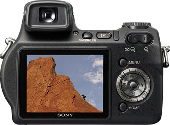 Câmera digital Sony Cyber-shot DSC-H7 - Preta, Costas