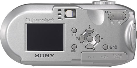 Câmera digital Sony Cyber-shot DSC-P73 - Costas