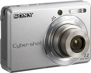 Câmera digital Sony Cyber-shot DSC-S730 - Cortesia Sony, editada pelo Câmera versus Câmera