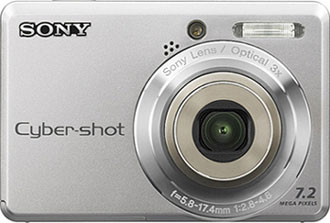 Câmera digital Sony Cyber-shot DSC-S730 - Cortesia Sony, editada pelo Câmera versus Câmera