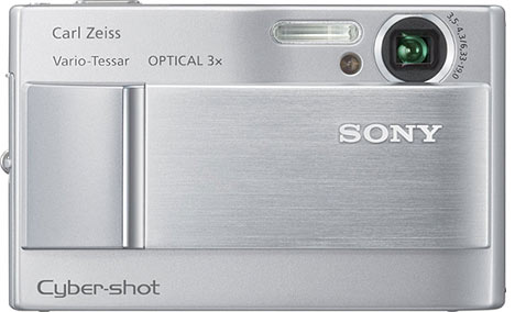 Câmera digital Sony Cyber-shot DSC-T10 - Prata, Frente