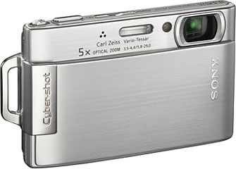 Câmera digital Sony Cyber-shot DSC-T200  - Cor Prata - Cortesia Sony, editada pelo Câmera versus Câmera