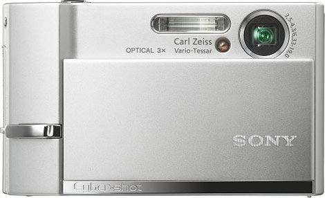 Câmera digital Sony Cyber-shot DSC-T30 - Frente, Prata