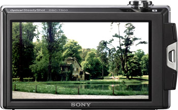 Câmera digital Sony Cyber-shot DSC-T500 - Costas