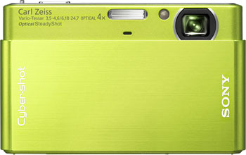 Câmera digital Sony Cyber-shot DSC-T77 - Verde, Frente