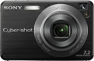 Câmera digital Sony Cyber-shot DSC-W110 - Preta, Frente