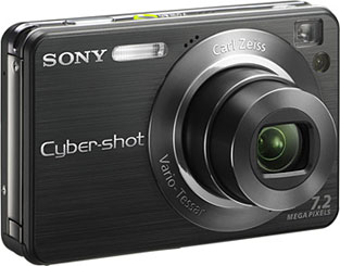 Câmera digital Sony Cyber-shot DSC-W120 - Cortesia Sony, editada pelo Câmera versus Câmera