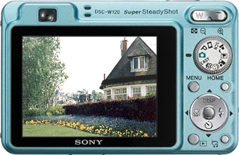 Câmera digital Sony Cyber-shot DSC-W120 - Cortesia Sony, editada pelo Câmera versus Câmera