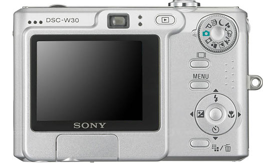 Câmera digital Sony Cyber-shot DSC-W30 - Costas